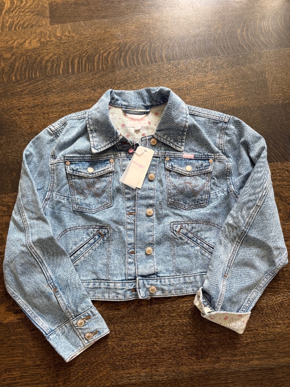 Love Shack Fancy x Wrangler Denim Jacket Light Wash